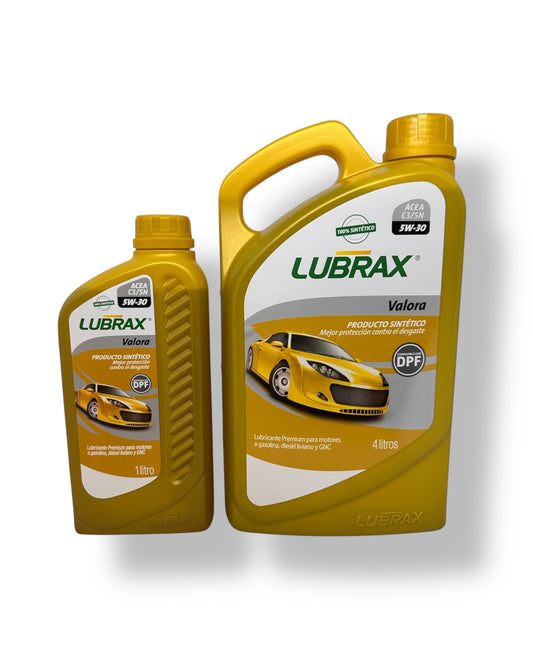 COMBO 7 LUBRAX                                                     Aceite 5w30 Lubrax Valora Sintetico Dpf Diesel Bencina X 5 litros