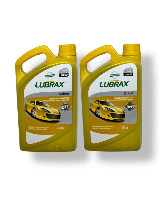 COMBO 1 LUBRAX                                                     Aceite 5w30 Lubrax Valora 4l Sintetico Dpf Diesel Bencina X2