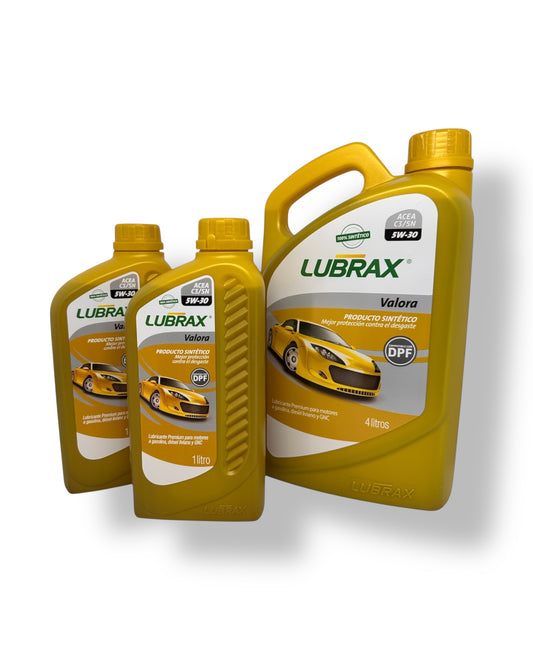 COMBO 4 LUBRAX                                                     Aceite 5w30 Lubrax Valora Sintetico Dpf Diesel Bencina X6 litros