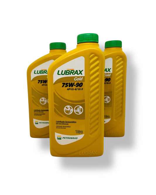 COMBO 10 LUBRAX - Aceite 75w90 Gl4 Gl5 Lubrax Gold Semisintetico Transmision X 3 Litros