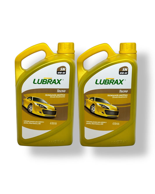 COMBO 8 LUBRAX                                  Aceite 10w40 Semi-sintetico Lubrax Tecno Para Autos 4lts X2