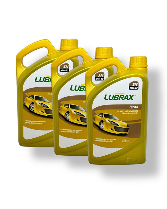 COMBO 9 LUBRAX                                  Aceite Lubrax Tecno 10w-40 4l Semi-sintetico Para Autos X3 - 12 Litros
