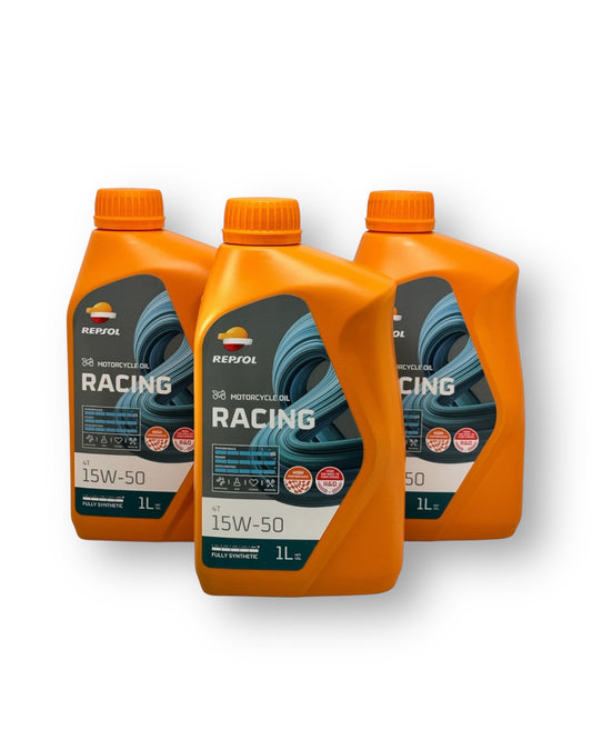 PACK 1                                                    Aceite 15w50 Racing Moto Repsol Sintetico 4t Pack X3