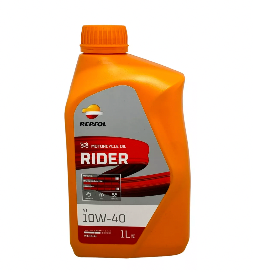 Aceite 10w40 Mineral Premium Repsol Moto Rider 4t