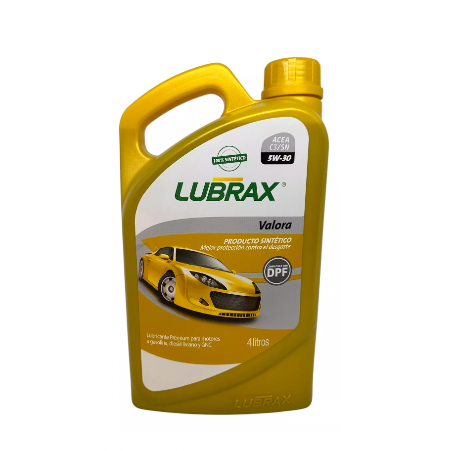 Aceite 5w30 Lubrax Valora Sintetico Dpf Diesel Bencina 4 litros