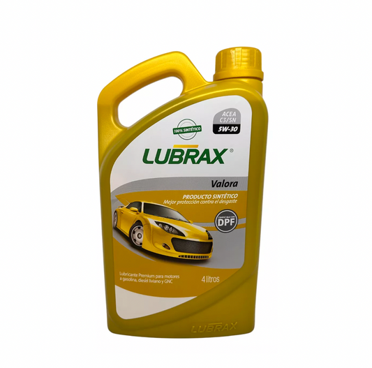Aceite 5w30 Lubrax Valora Sintetico Dpf Diesel Bencina 4 litros