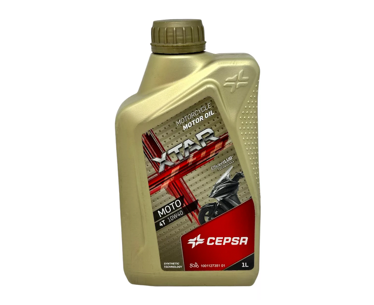 Aceite 10w40 Multigrado Xtar Cepsa Motor 4t Moto 1l Iso 9001