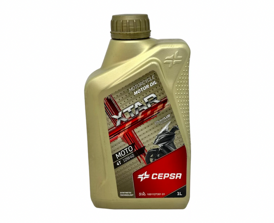 Aceite 10w40 Multigrado Xtar Cepsa Motor 4t Moto 1l Iso 9001