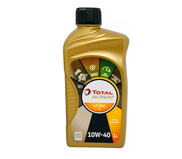 Aceite 10w40 Sintetico Moto Total Hi-perf 4t 900 Fe X3