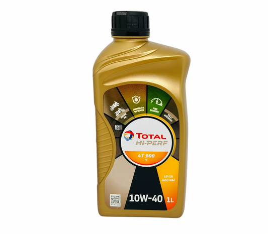 Aceite 10w40 Sintetico Moto Total Hi-perf 4t 900 Fe X3