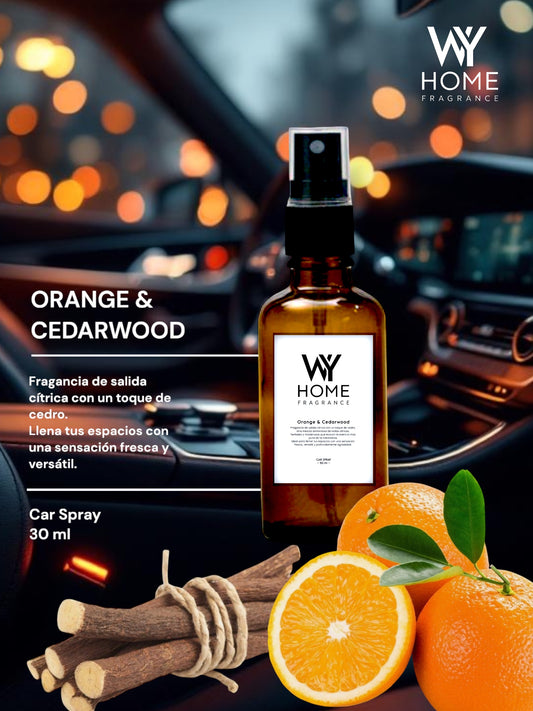 WY HOME CAR SPRAY - ORANGE & CEDARWOOD 30 ML